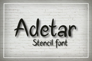 Adetar Stencil Typeface for Handmade Labels and Boutique Branding