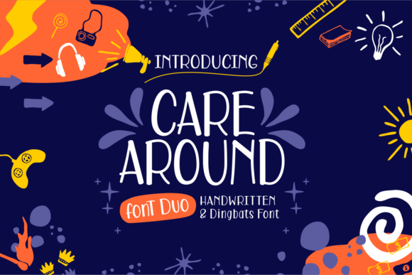 Care Around: The Playful Handwritten Font Duo for Small Business Branding