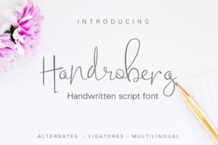 Handroberg: A Handwritten Script Font for Elegant Branding