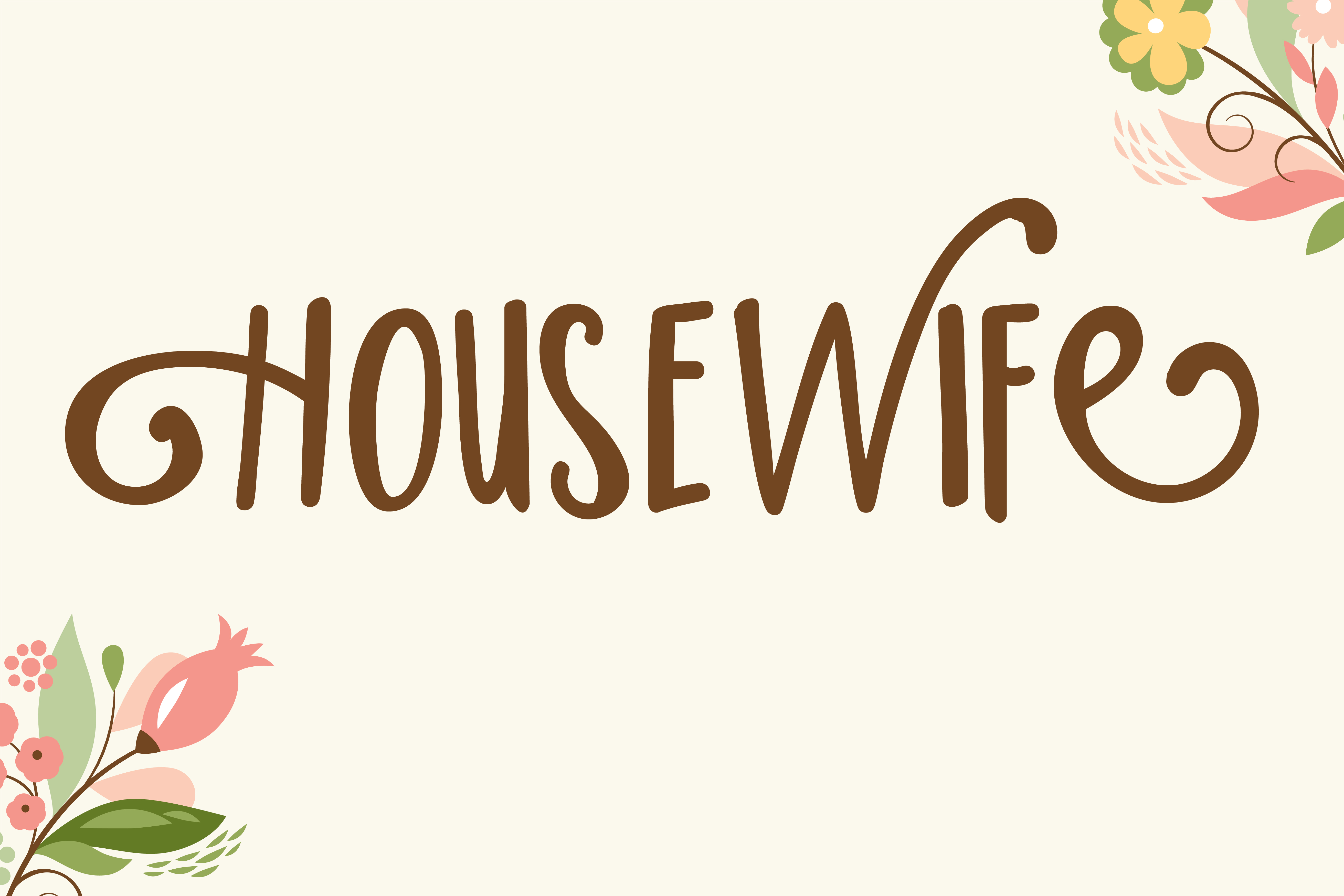 Housewife Script Font for Scroll-Stopping Social Media Graphics