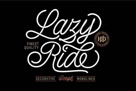 Lazy Ride: A Mono-Linear Script Font for Bold Digital Branding