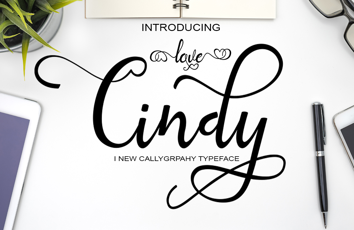 Love Cindy Script: A Girly and Romantic Script Font for Charming Brand Identity
