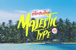 Majestic: A Stunning Hand-Painted Font for Summer-Themed Web Design