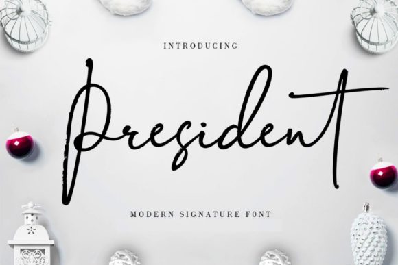 President Typeface: A Script Font for Elegant Brand Identity