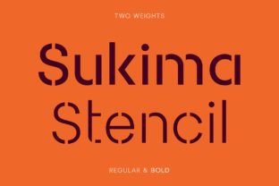 Sukima Stencil: A Modern Sans Serif for Bold Design